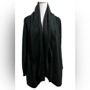 Drew open front cardigan, faux fur collar medium